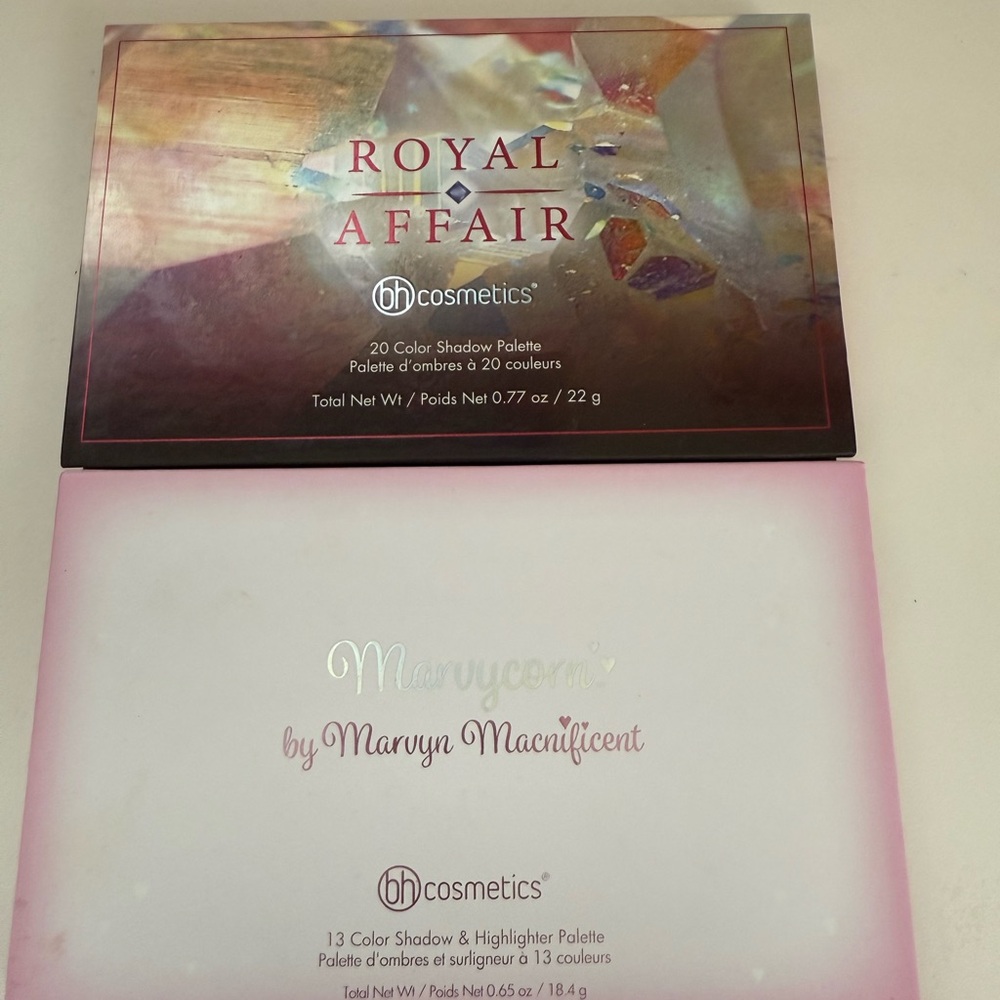 BH Cosmetics Royal Affair and Marvycorn Palettes